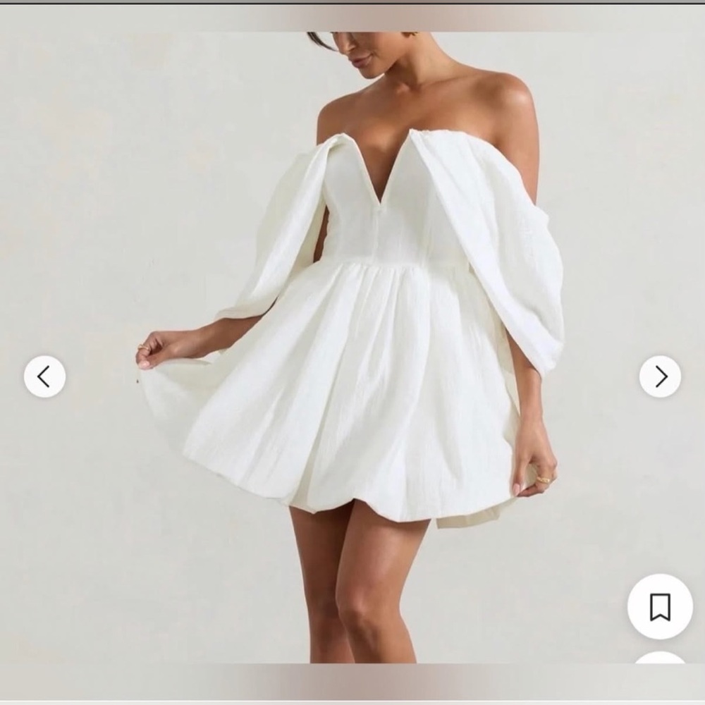 Chic Strapless White Dress